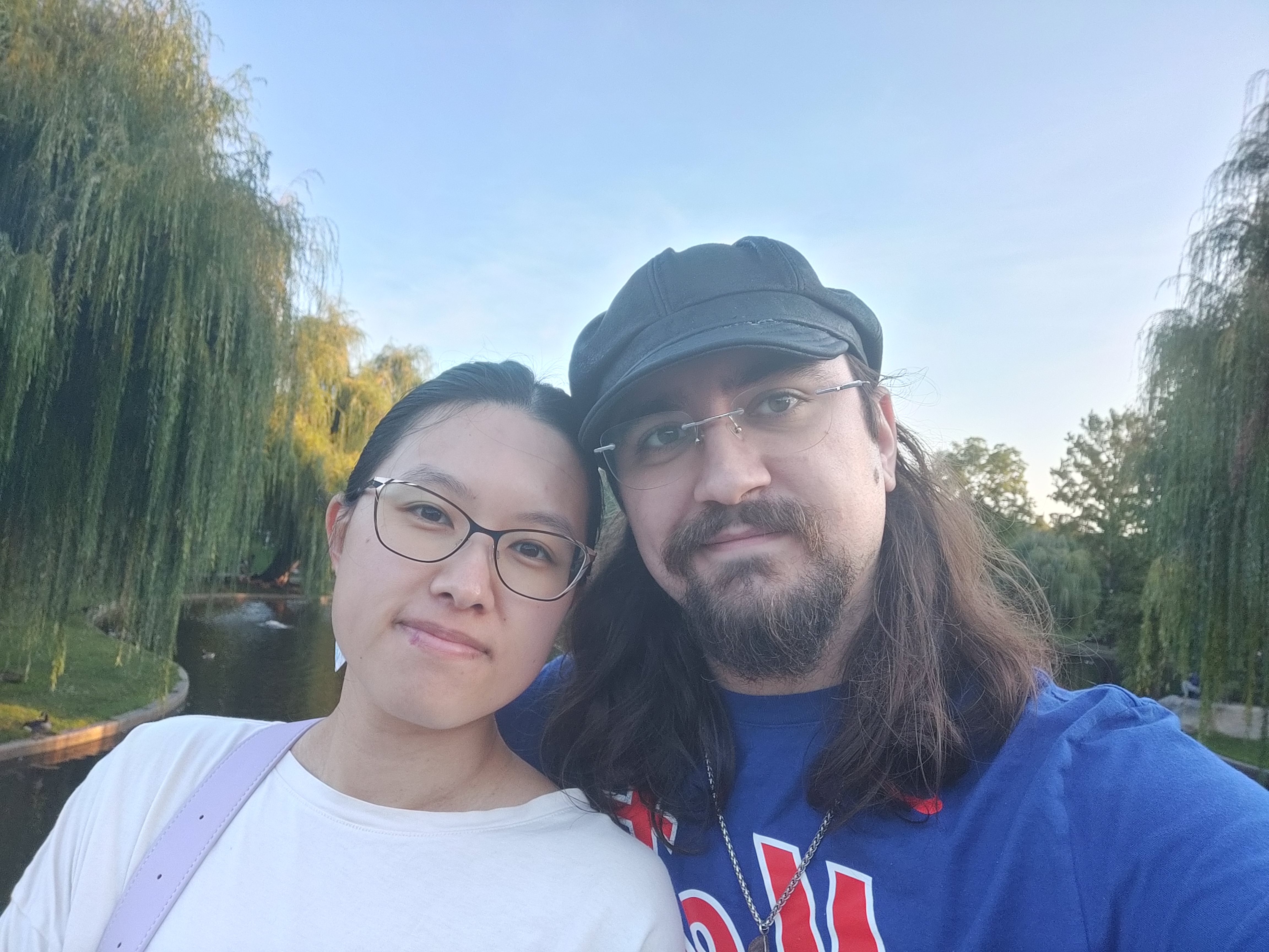 Megan and Andrew on the Boston Public Garden Foot Bridge